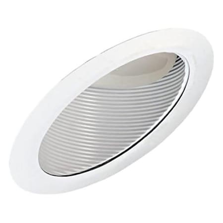 Nicor Lighting Nicor Lighting 17730WH 6 in. Baffle Light Fixture Round Downlight Trim - White 17730WH